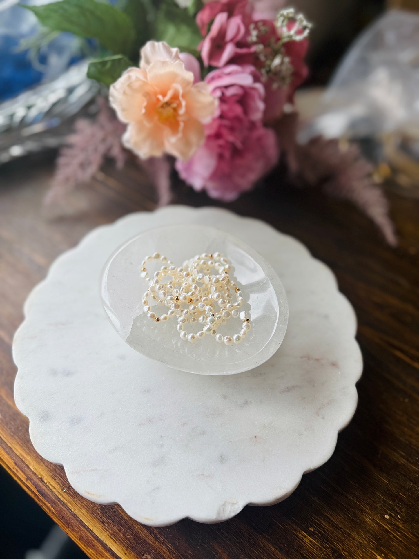 Beaded Fresh Water Pearl Ring