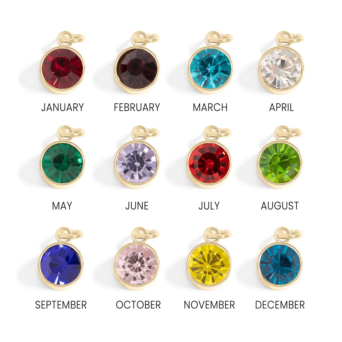 Birthstone Charms Cubic Zirconia