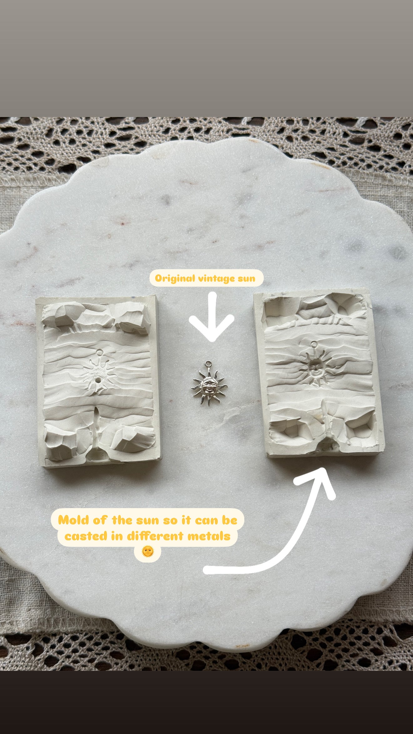 Vintage Revival Sicilian Sun Charms