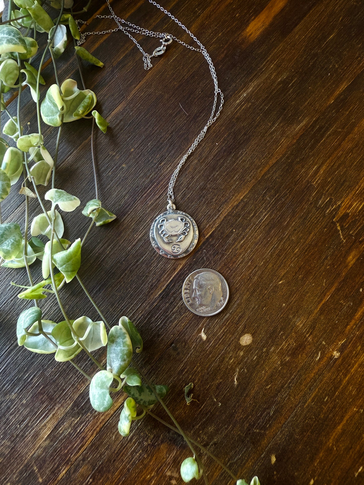Vintage 1960/70s Cancer Zodiac Necklace