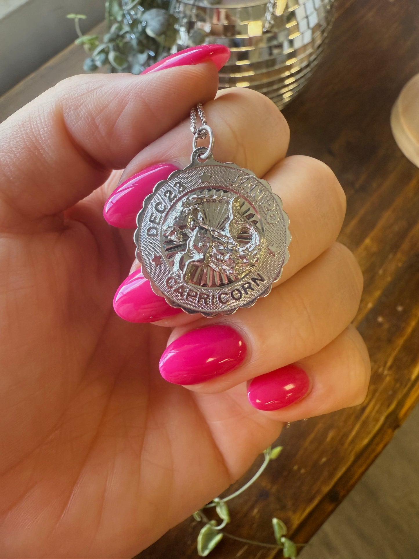 Vintage Capricorn Zodiac Necklace