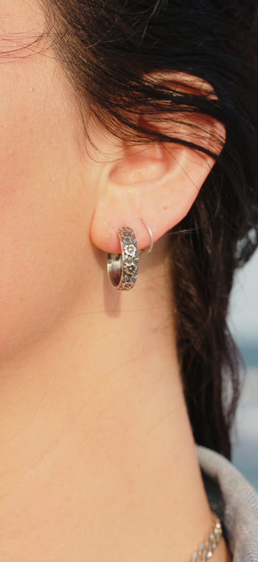 Wild Rose Hoops