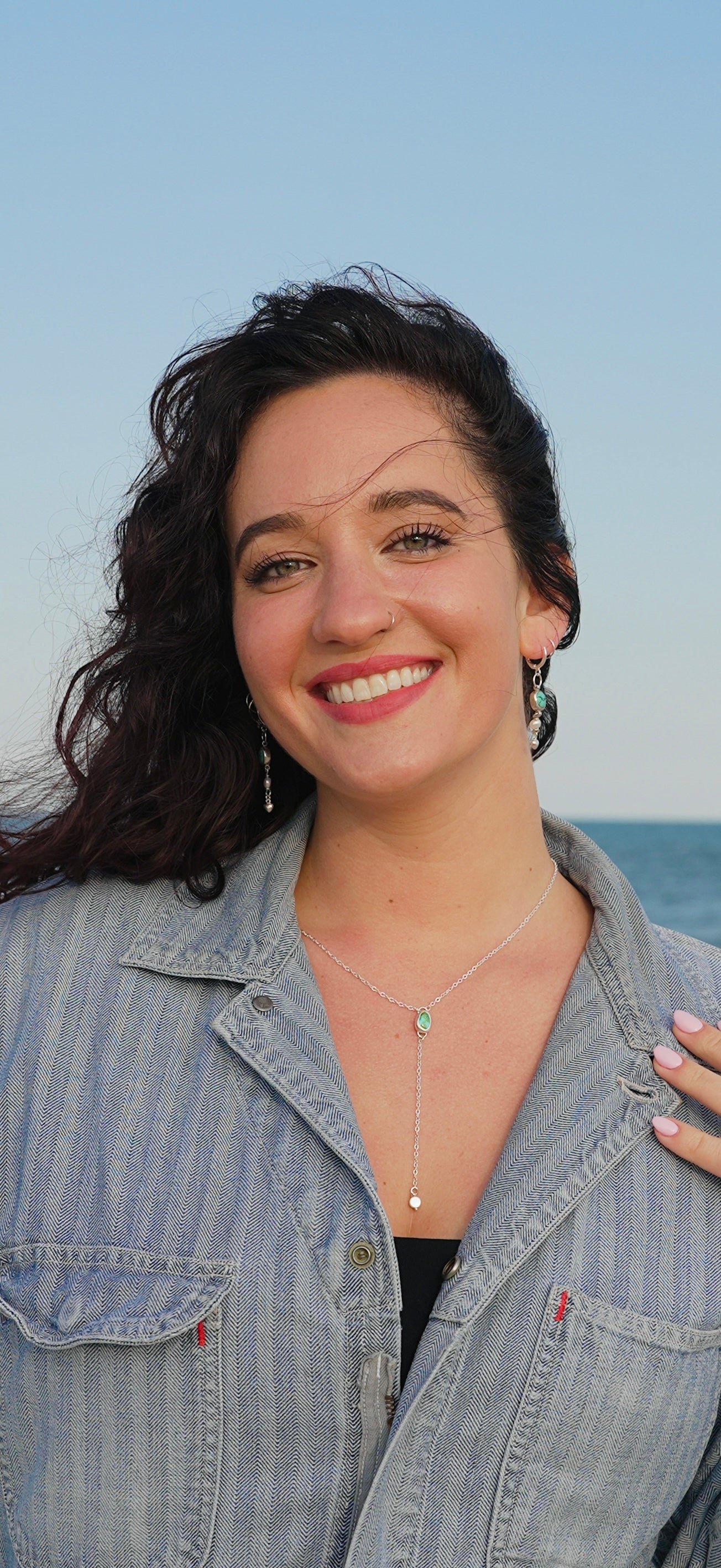 Land + Sea Lariat Necklace