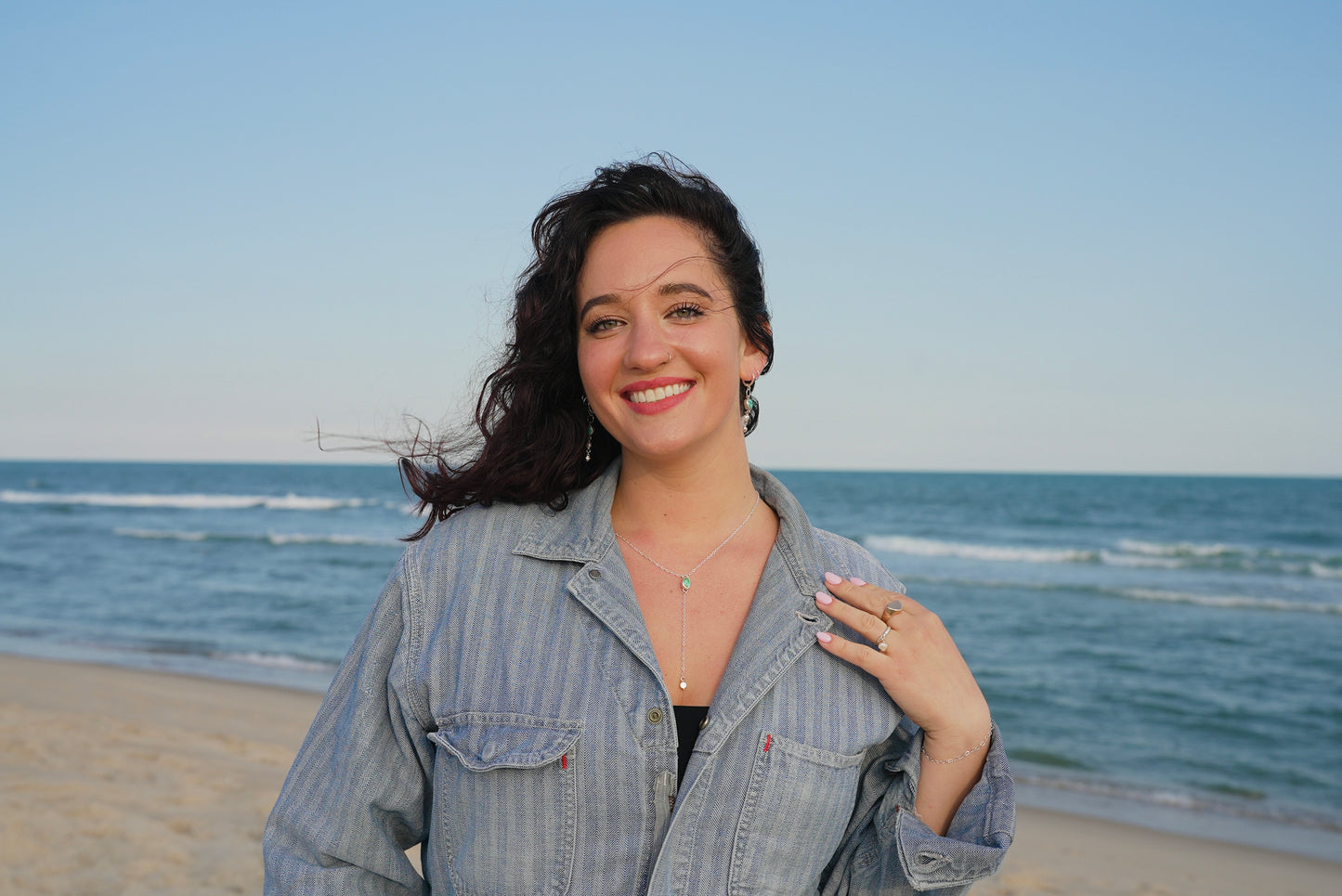 Land + Sea Lariat Necklace