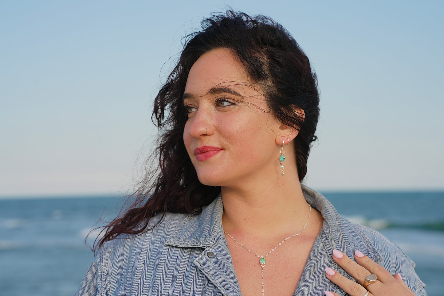 Land + Sea Lariat Necklace
