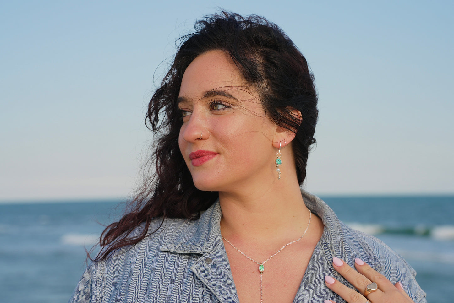 Land + Sea Lariat Necklace