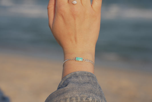 Turquoise Curb Chain Bracelet