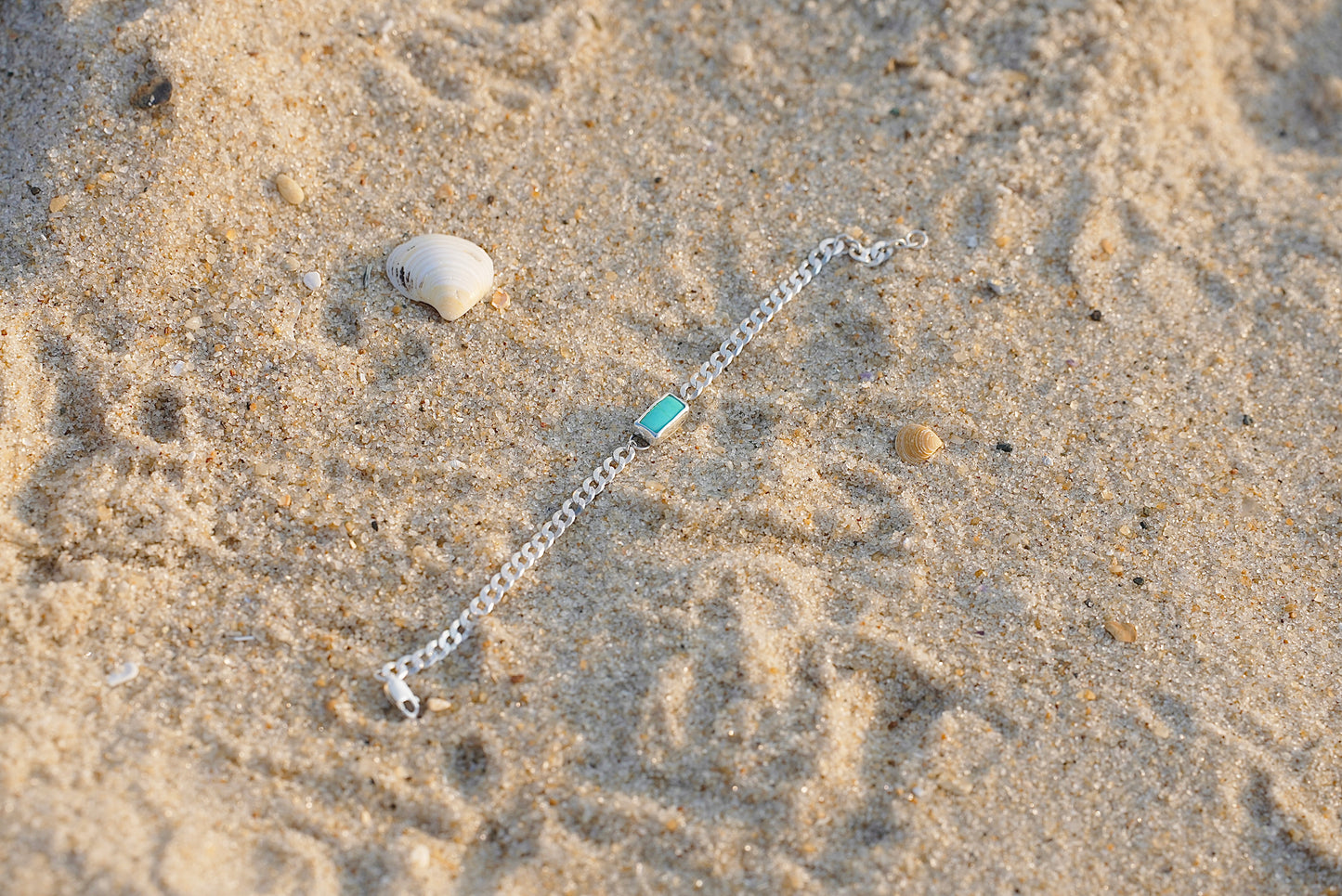 Turquoise Curb Chain Bracelet