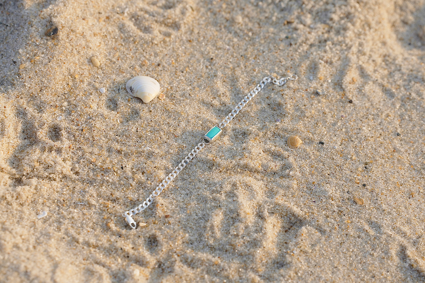 Turquoise Curb Chain Bracelet