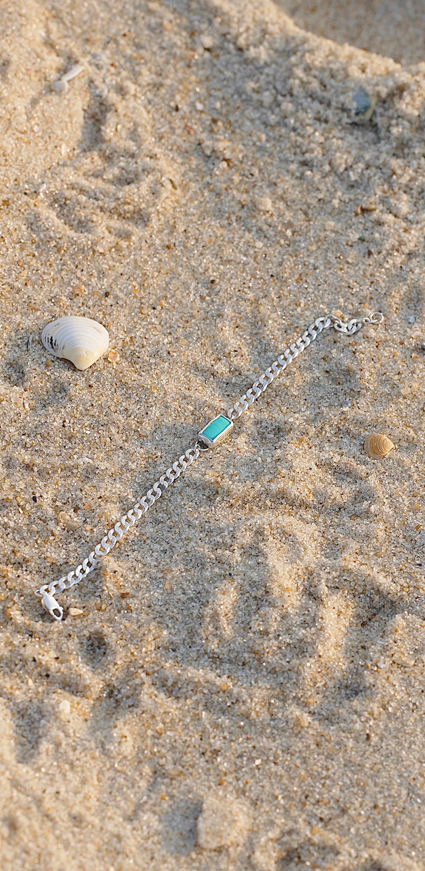 Turquoise Curb Chain Bracelet