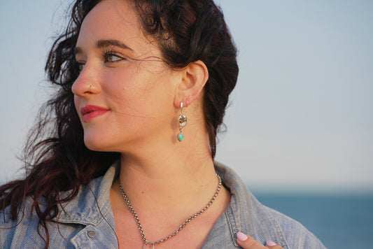 Wild Horse + Kingman Turquoise Earrings