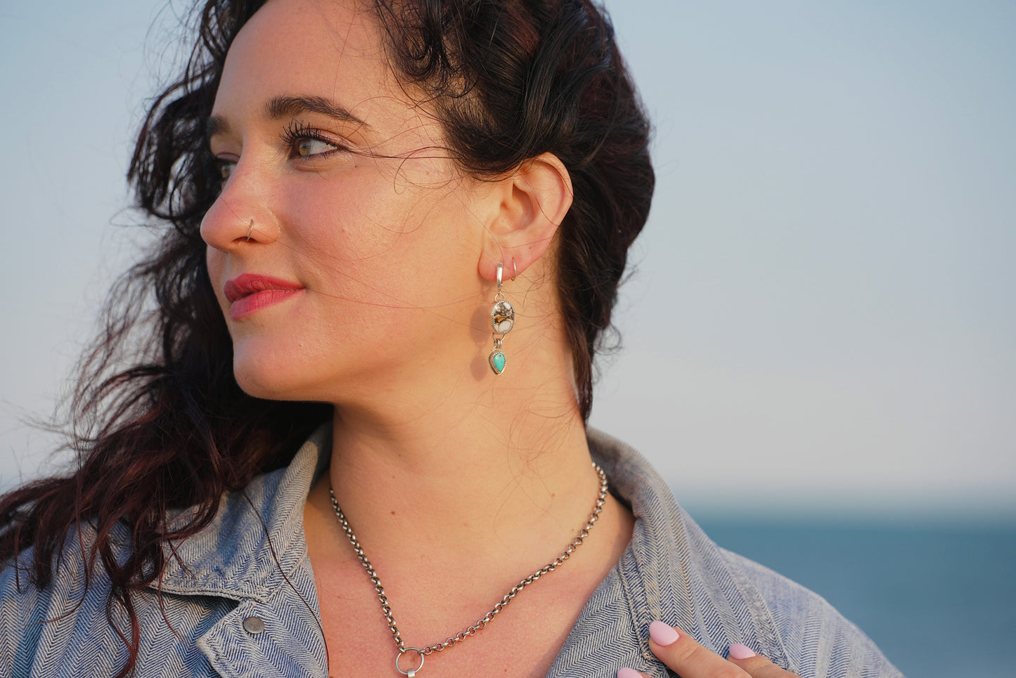 Wild Horse + Kingman Turquoise Earrings