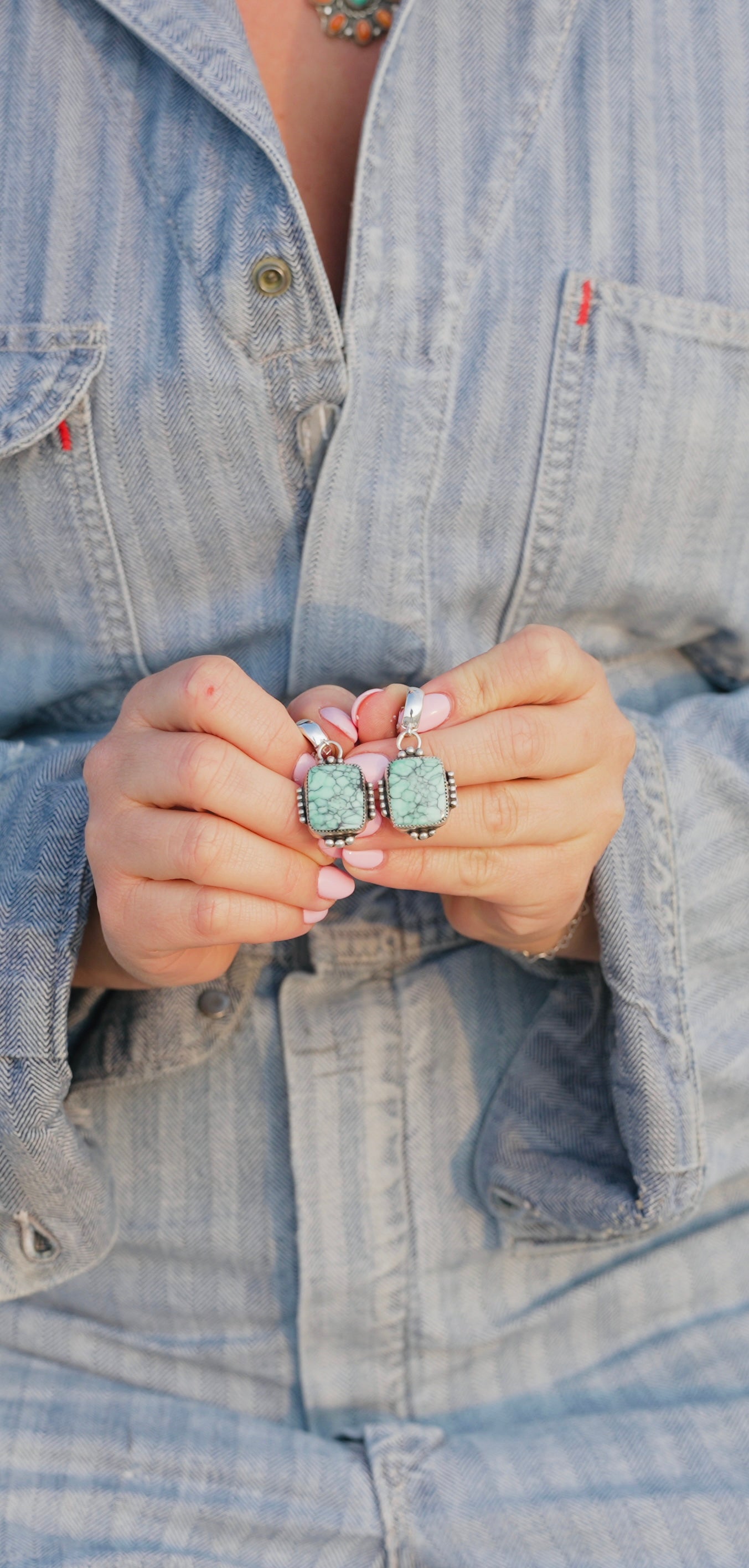 Desert Bloom Variscite Earrings