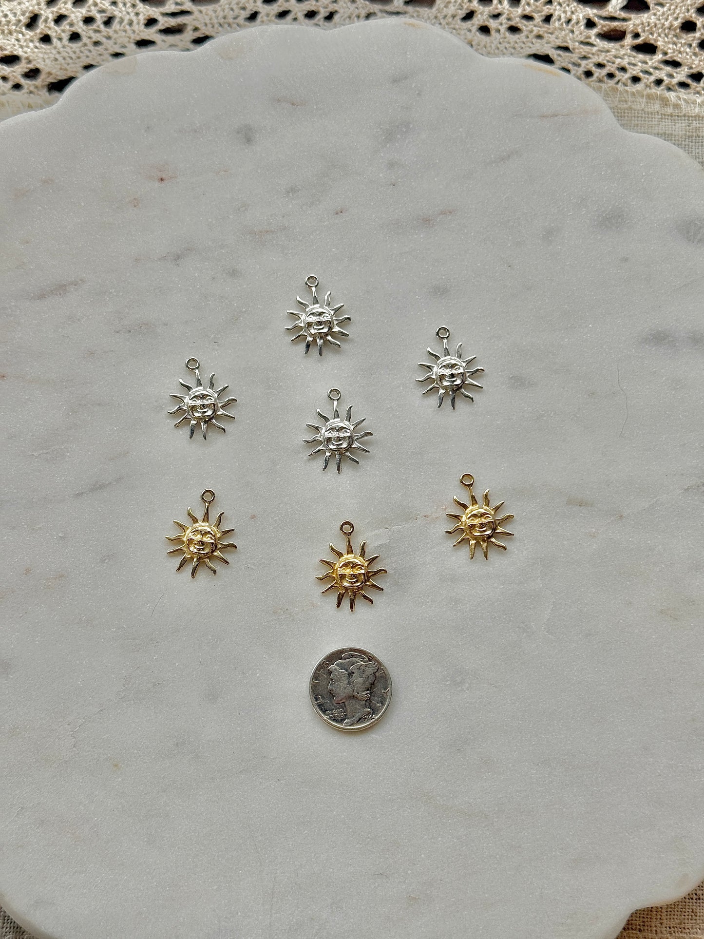 Vintage Revival Sicilian Sun Charms