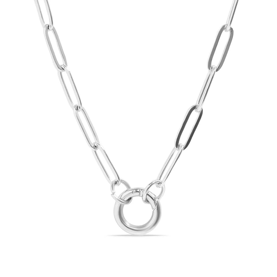 Stainless Steel Charm Keeper Neckalce