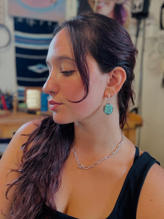 Desert Bloom Variscite Earrings