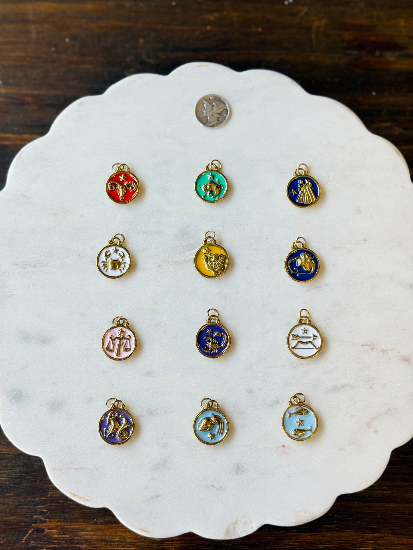 Enamel Zodiac Charms