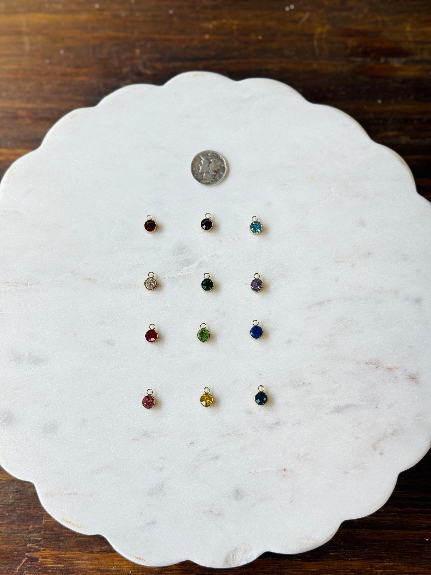 Birthstone Charms Cubic Zirconia