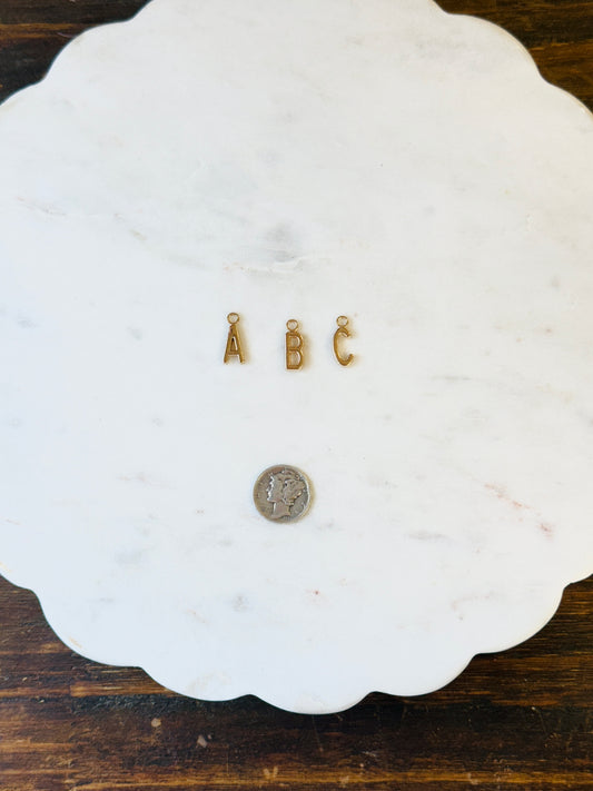 Gold Initial Charms