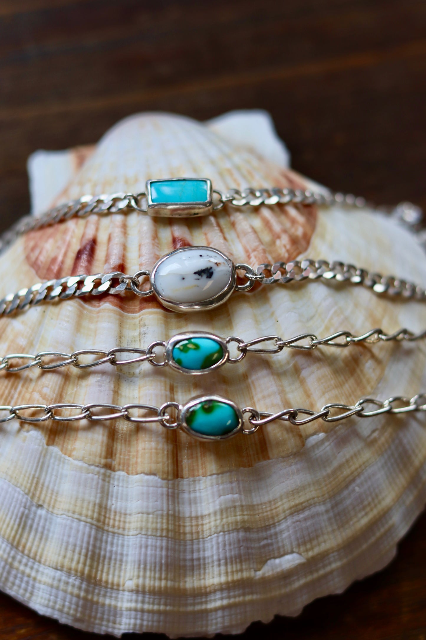 Turquoise Curb Chain Bracelet