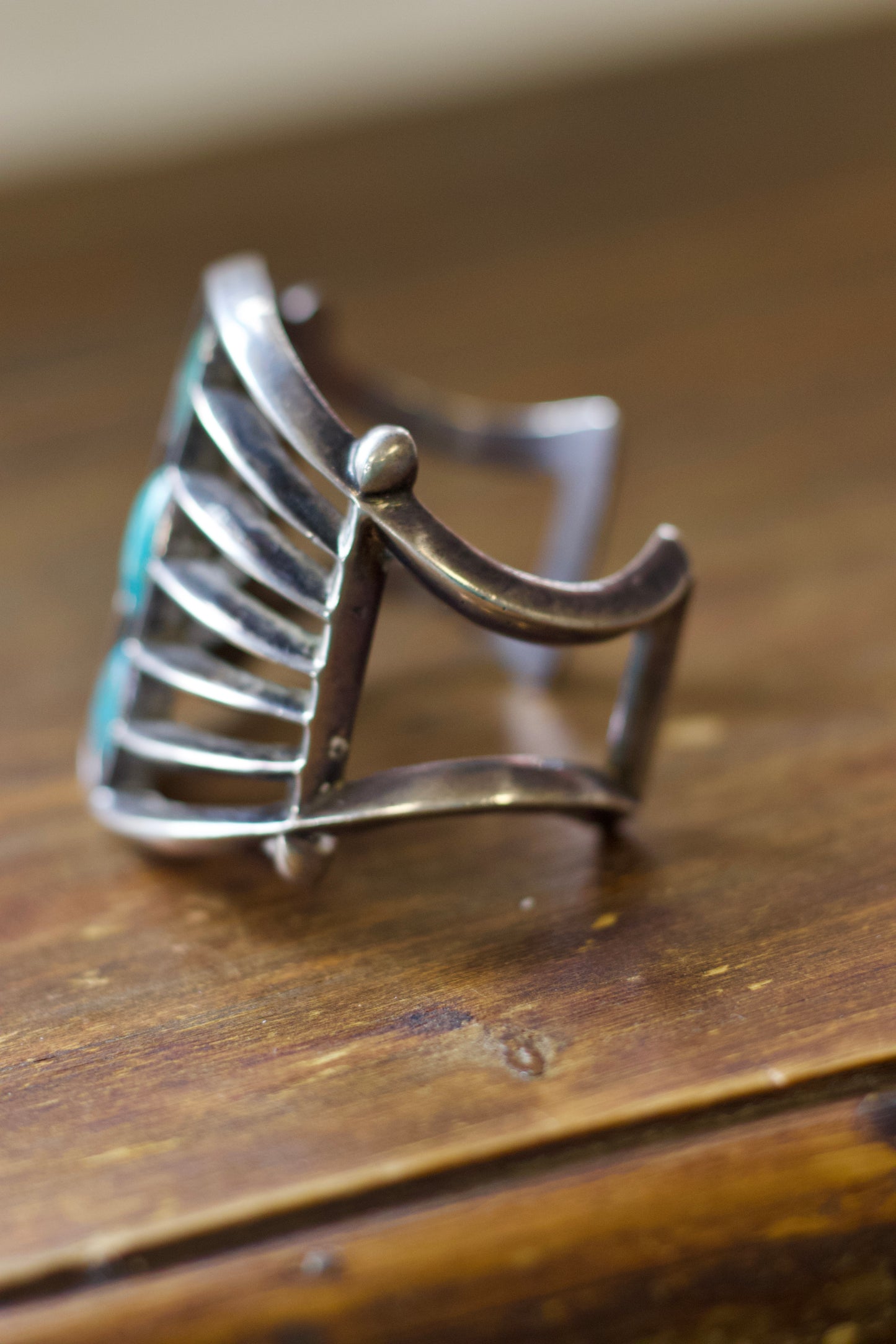 Vintage Navajo Tufa Cast Cuff Bracelet c. 1950s – Heavy Sterling Silver