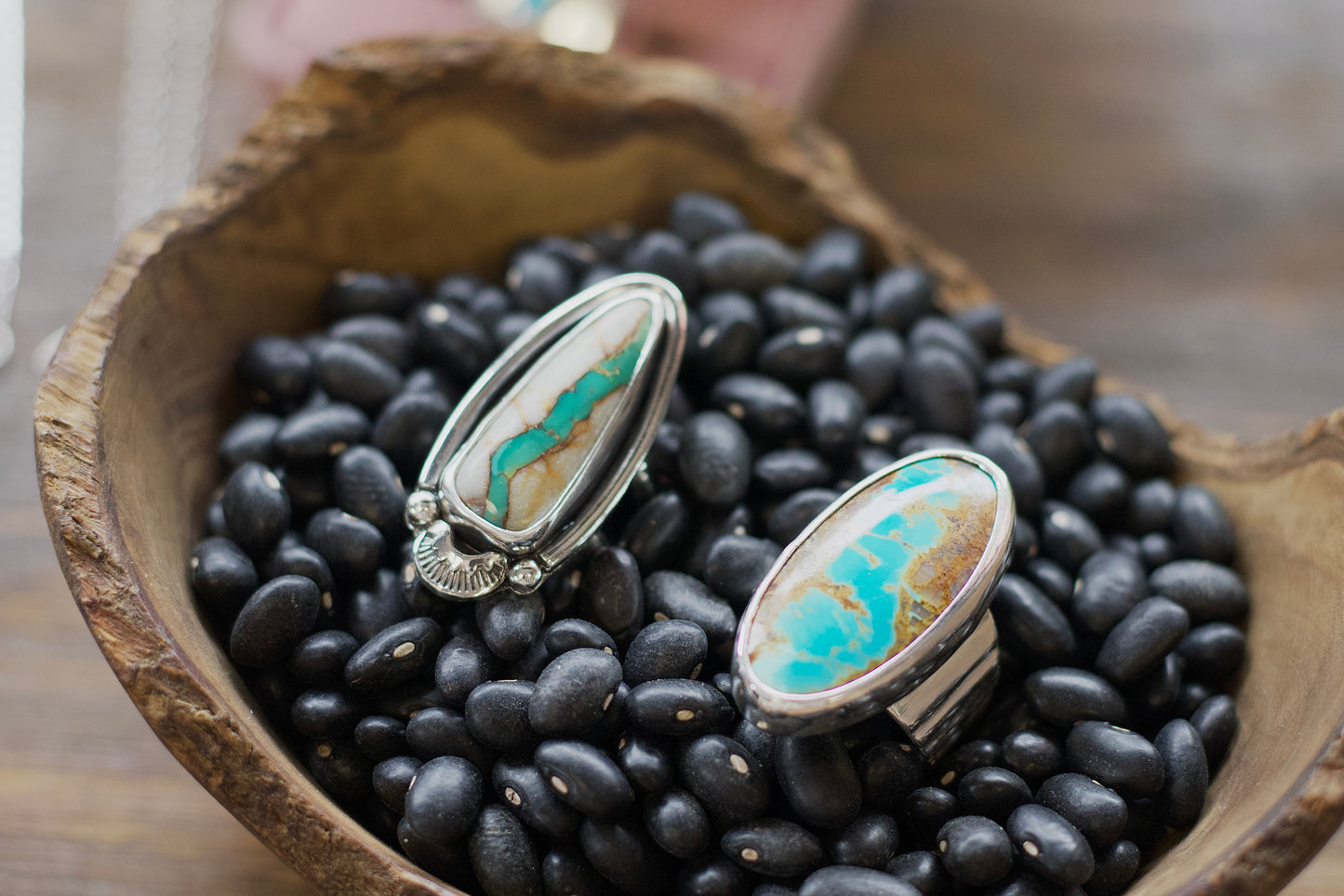 Turquoise Mountain Recycled Ring size 8