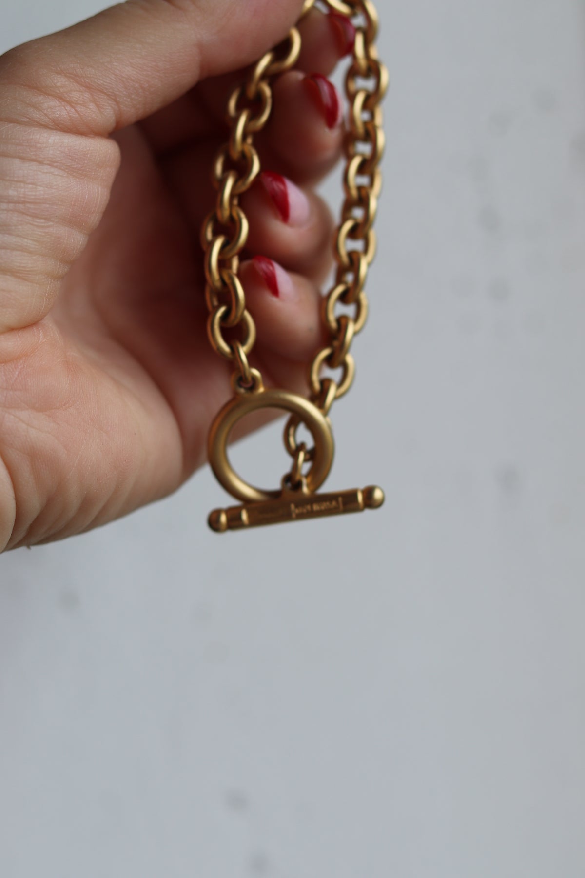 Vintage Piscitelli Gold Tone Toggle Bracelet