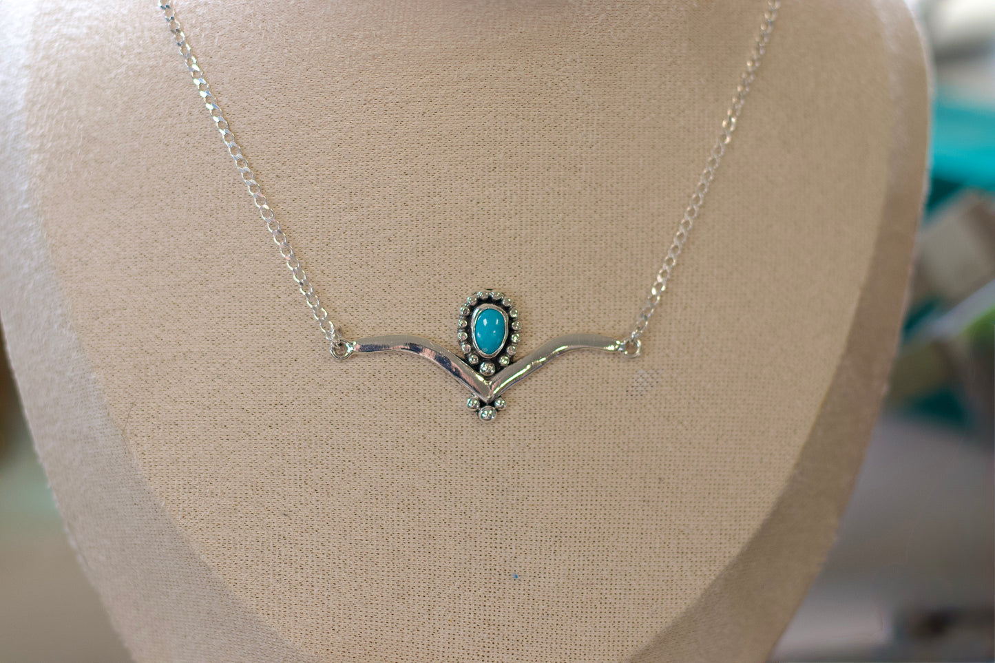 Chevron Turquoise Choker