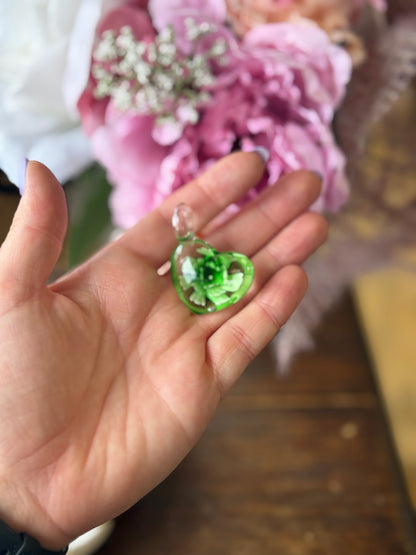 Vintage Blown Glass Flower Pendants