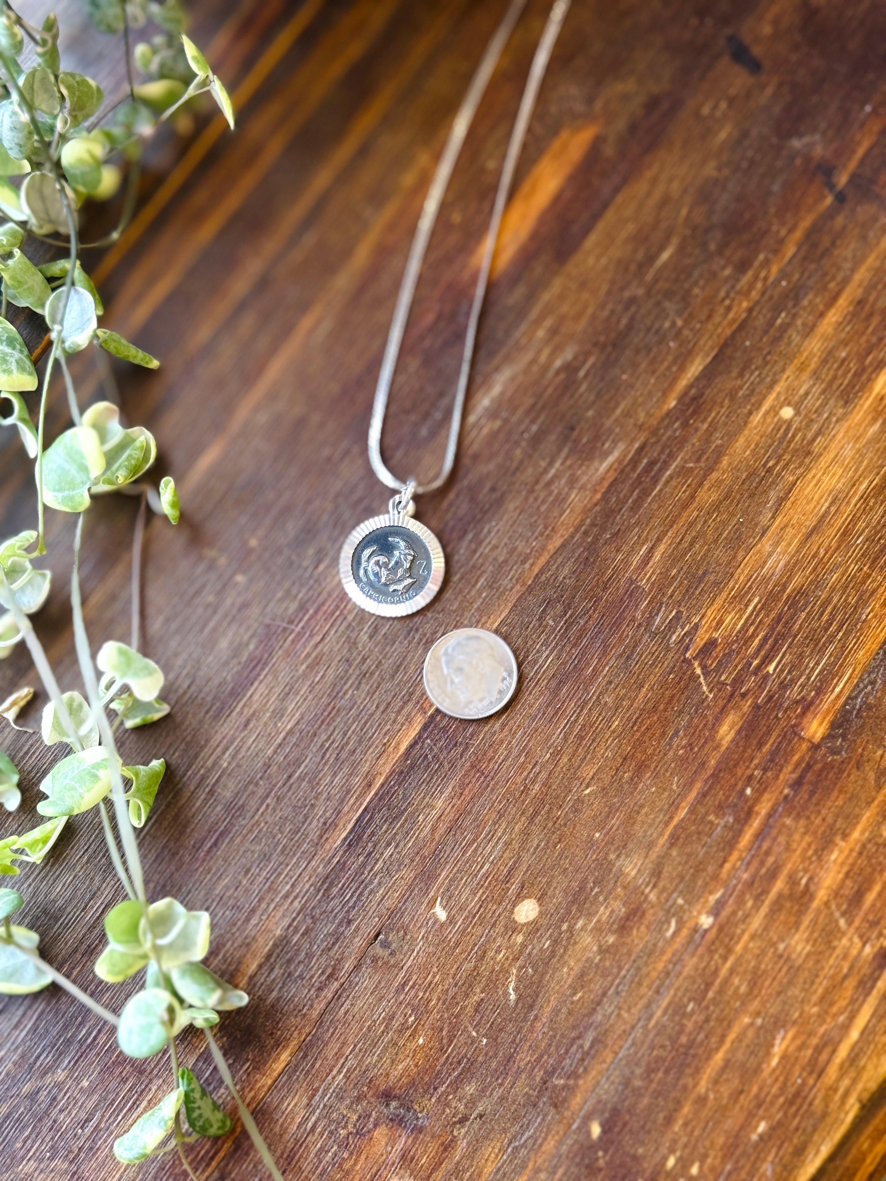 Vintage Taxco Capricorn Zodiac Necklace