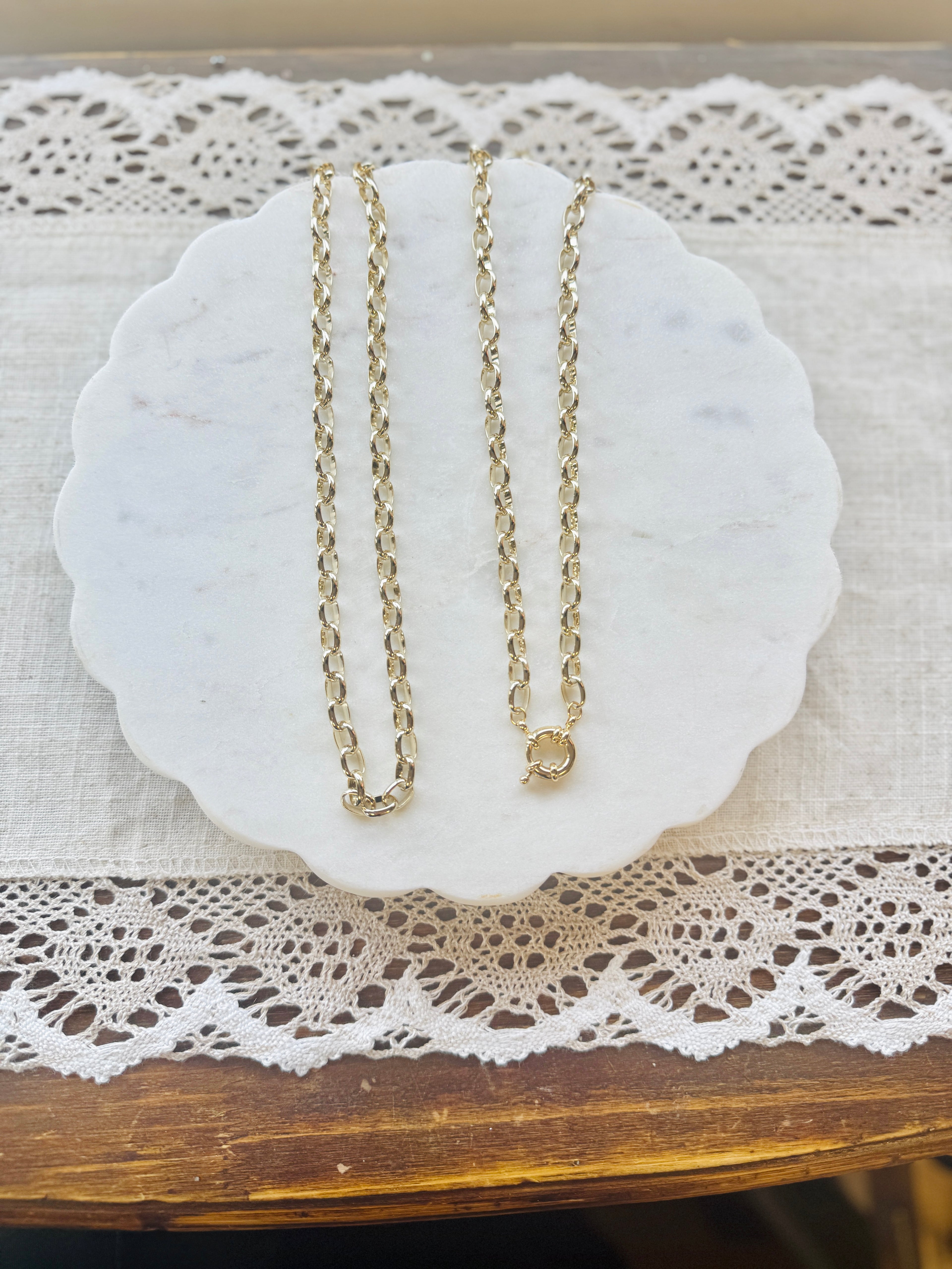 Chunky Rolo Chain Necklaces