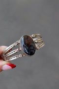 1930s Fred Harvey Era Petrified Wood Sterling Silver Cuff