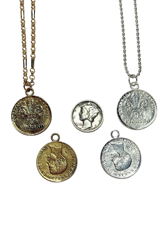 1856 Tuscany Fiorino Coin Charm