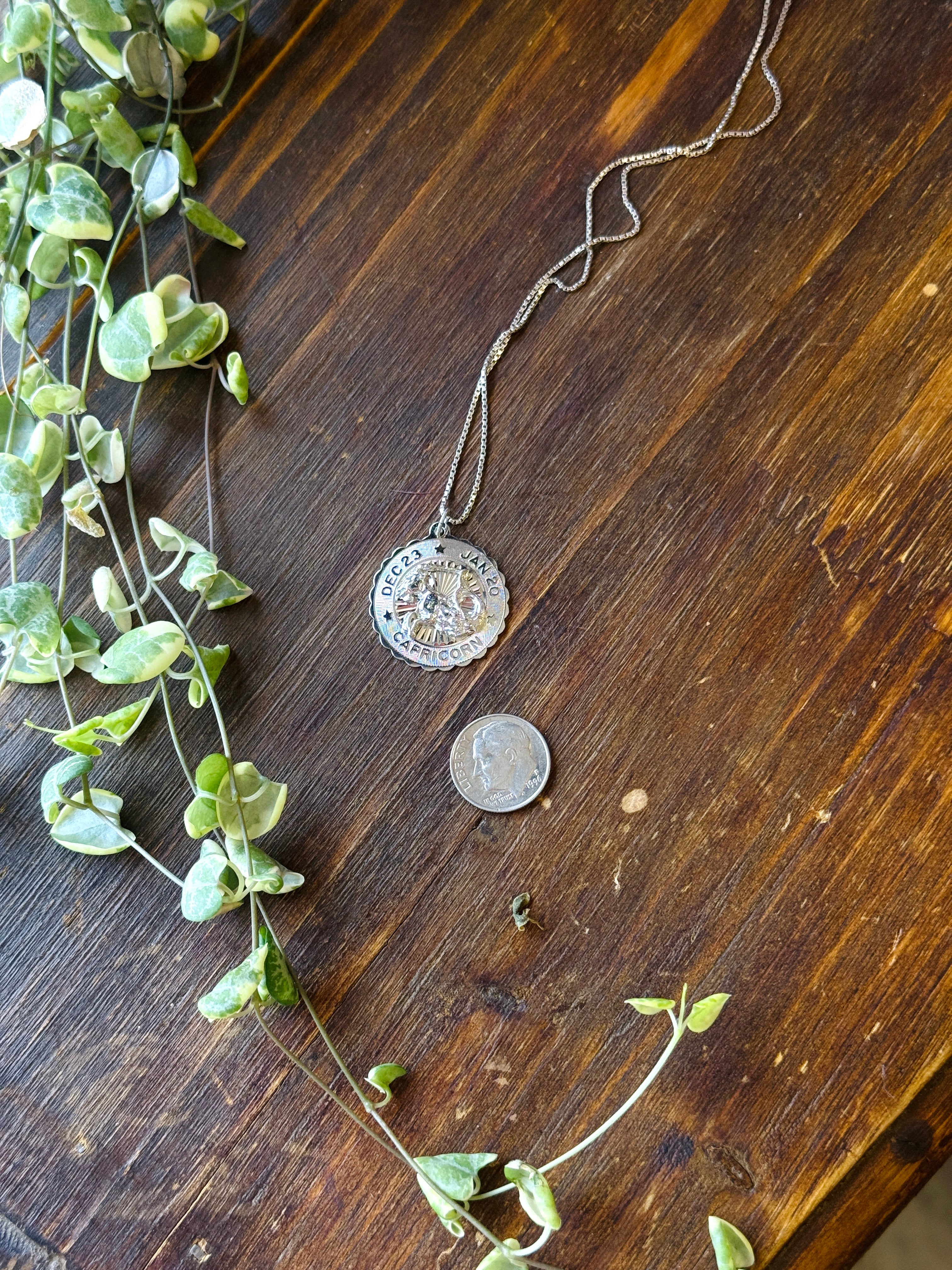 Vintage Capricorn Zodiac Necklace