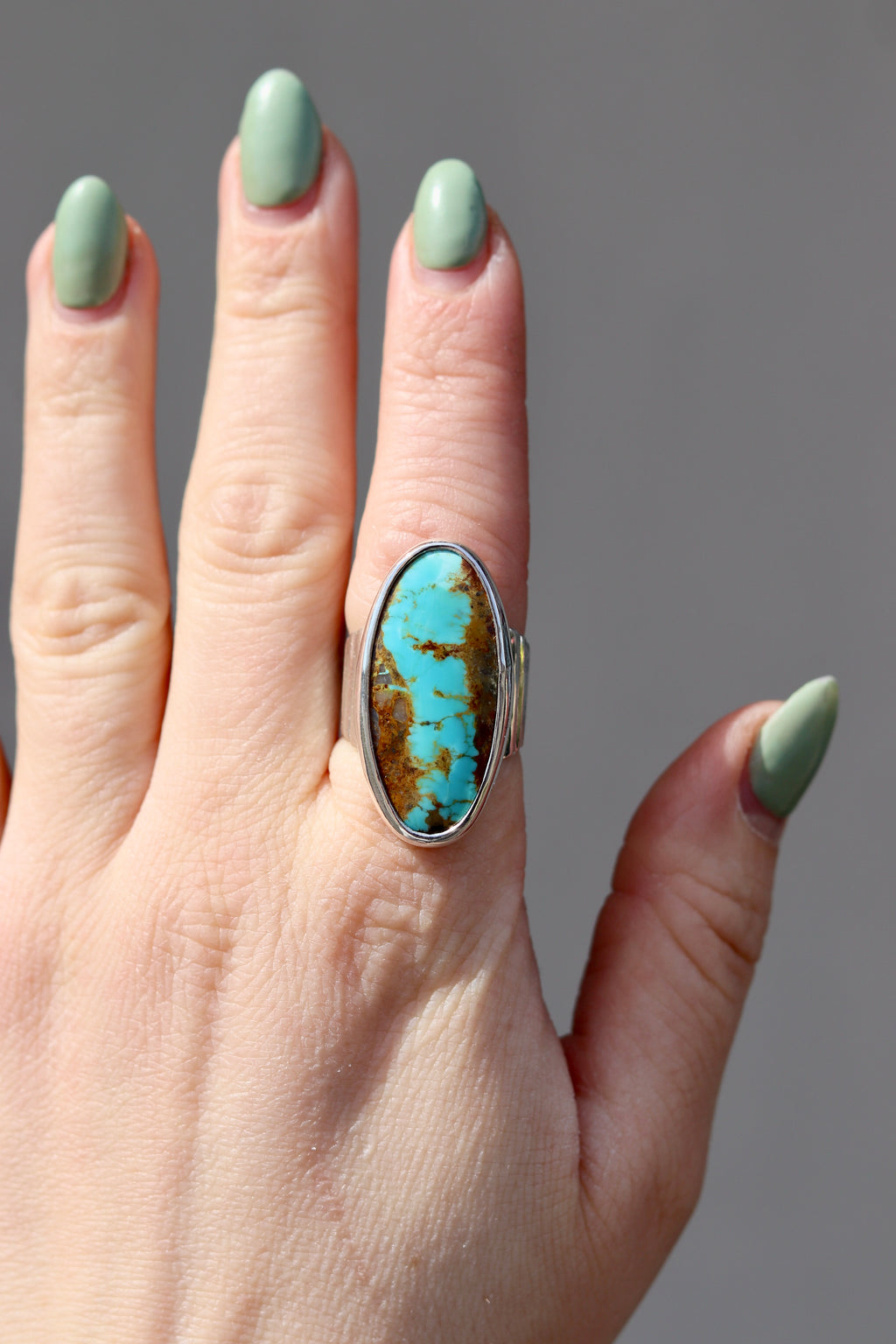 Turquoise Mountain Recycled Ring size 8
