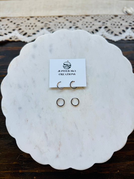 Sterling Silver Hoops 14k GP