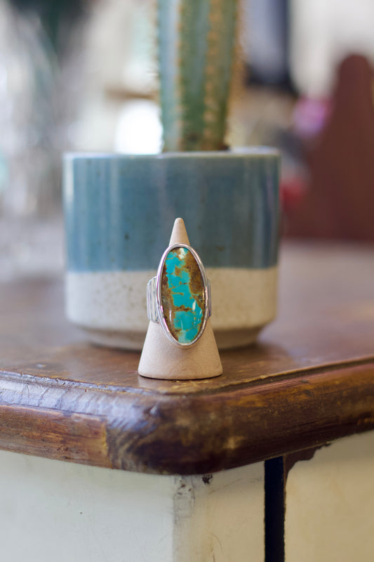 Turquoise Mountain Recycled Ring size 8