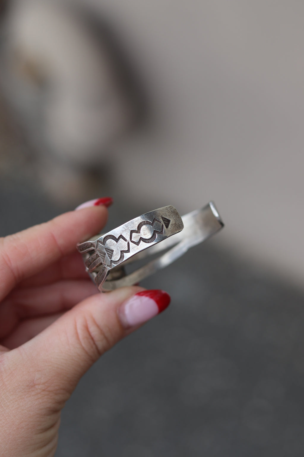 1930s Fred Harvey Era Petrified Wood Sterling Silver Cuff