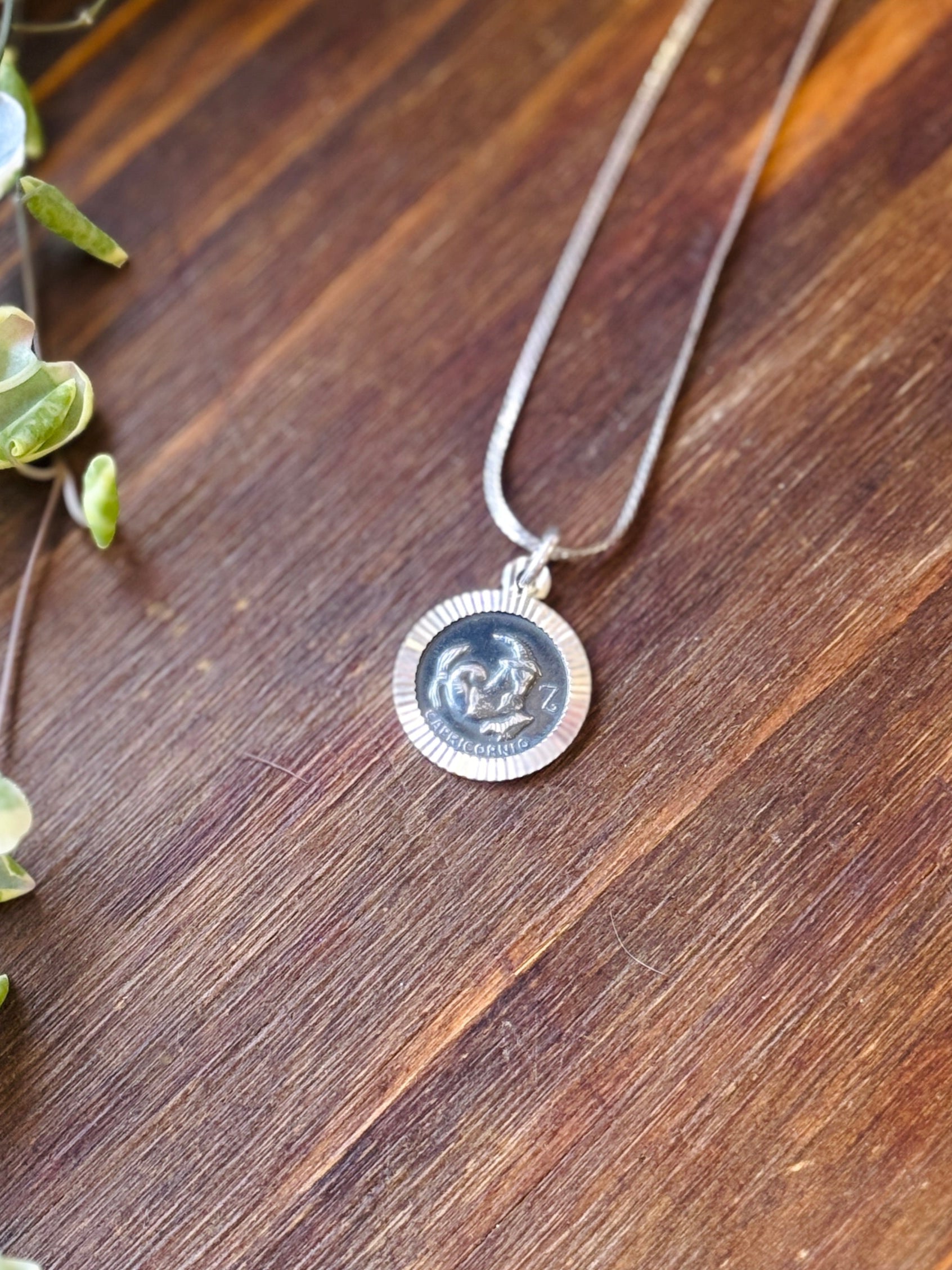 Vintage Taxco Capricorn Zodiac Necklace