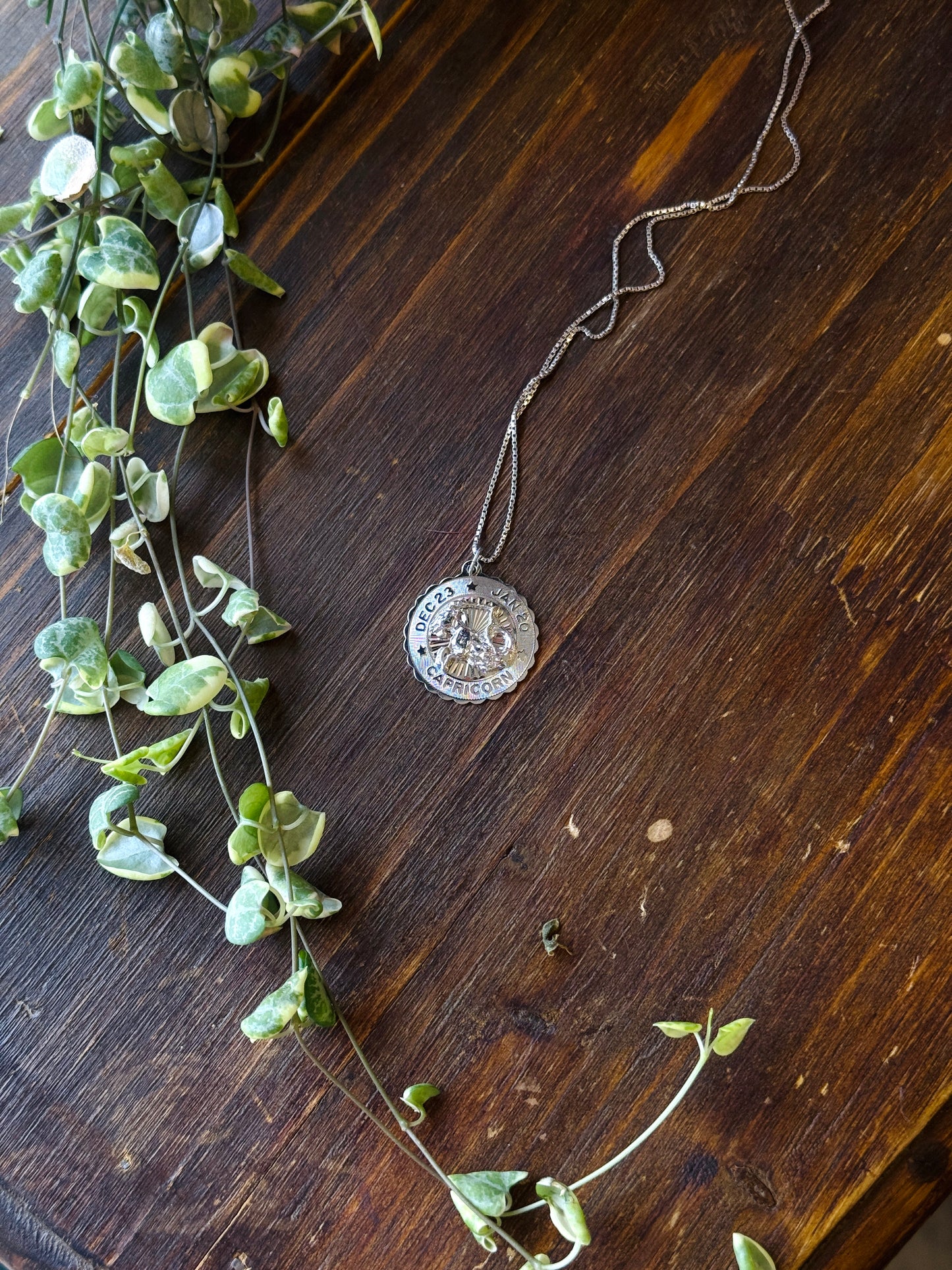 Vintage Capricorn Zodiac Necklace