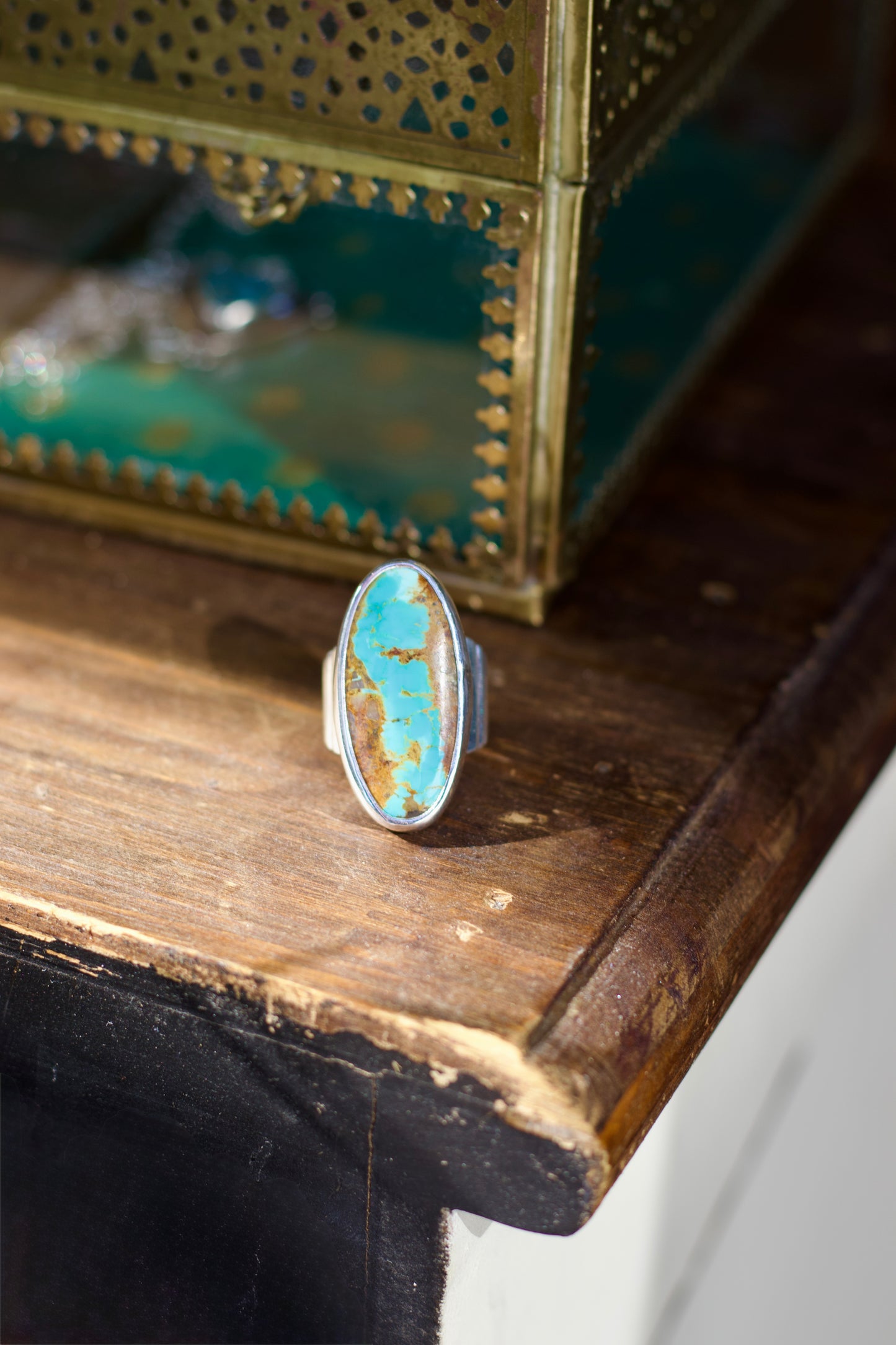 Turquoise Mountain Recycled Ring size 8
