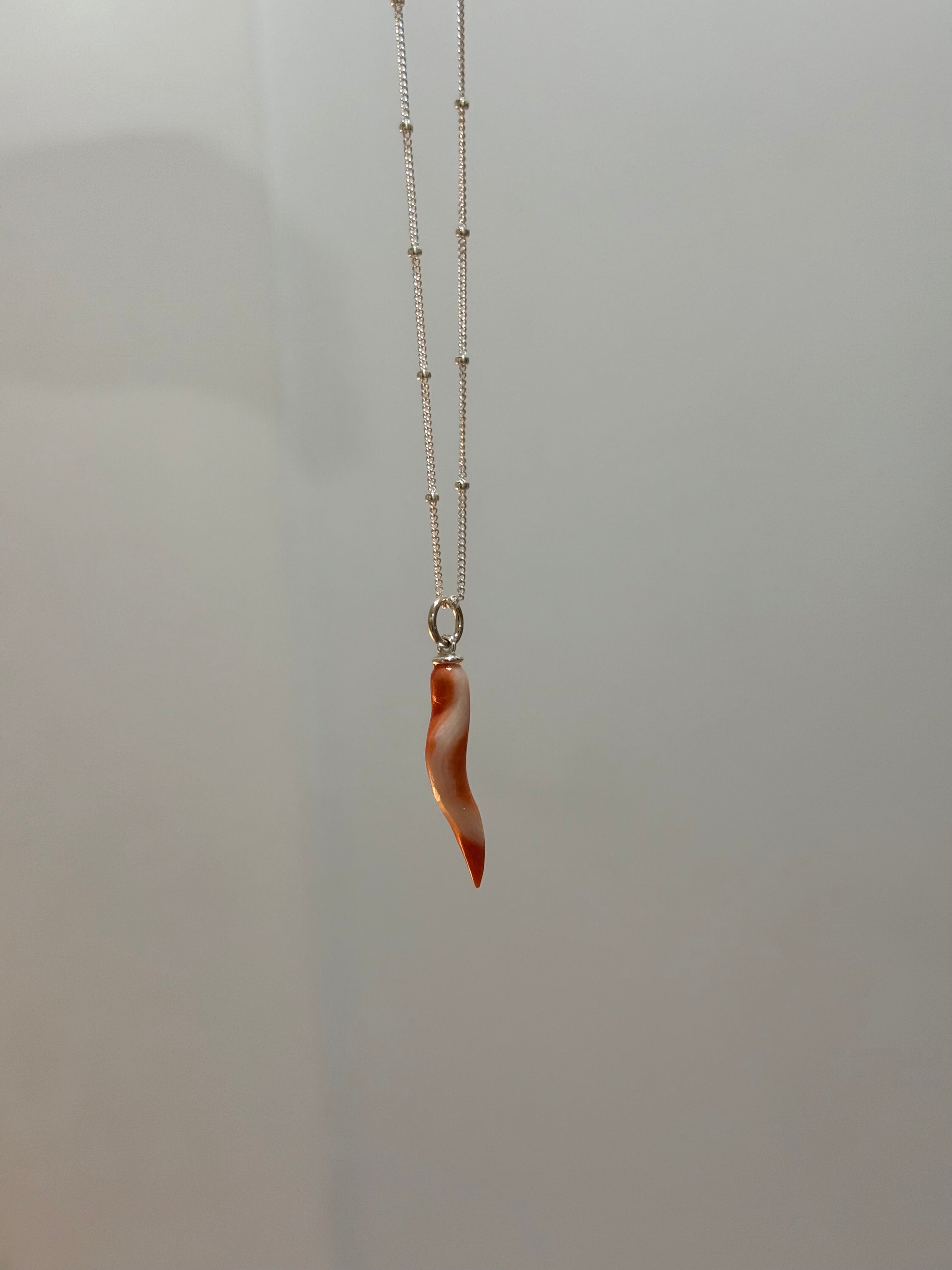 Vintage Coral Italian horn Sterling