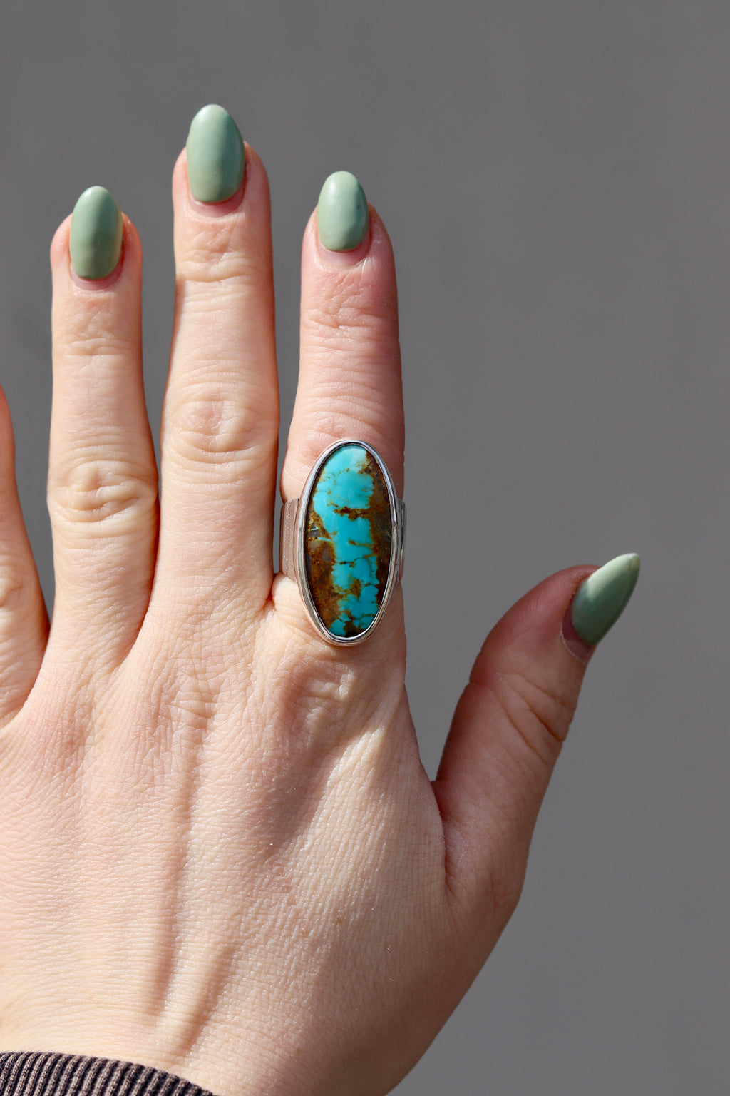 Turquoise Mountain Recycled Ring size 8