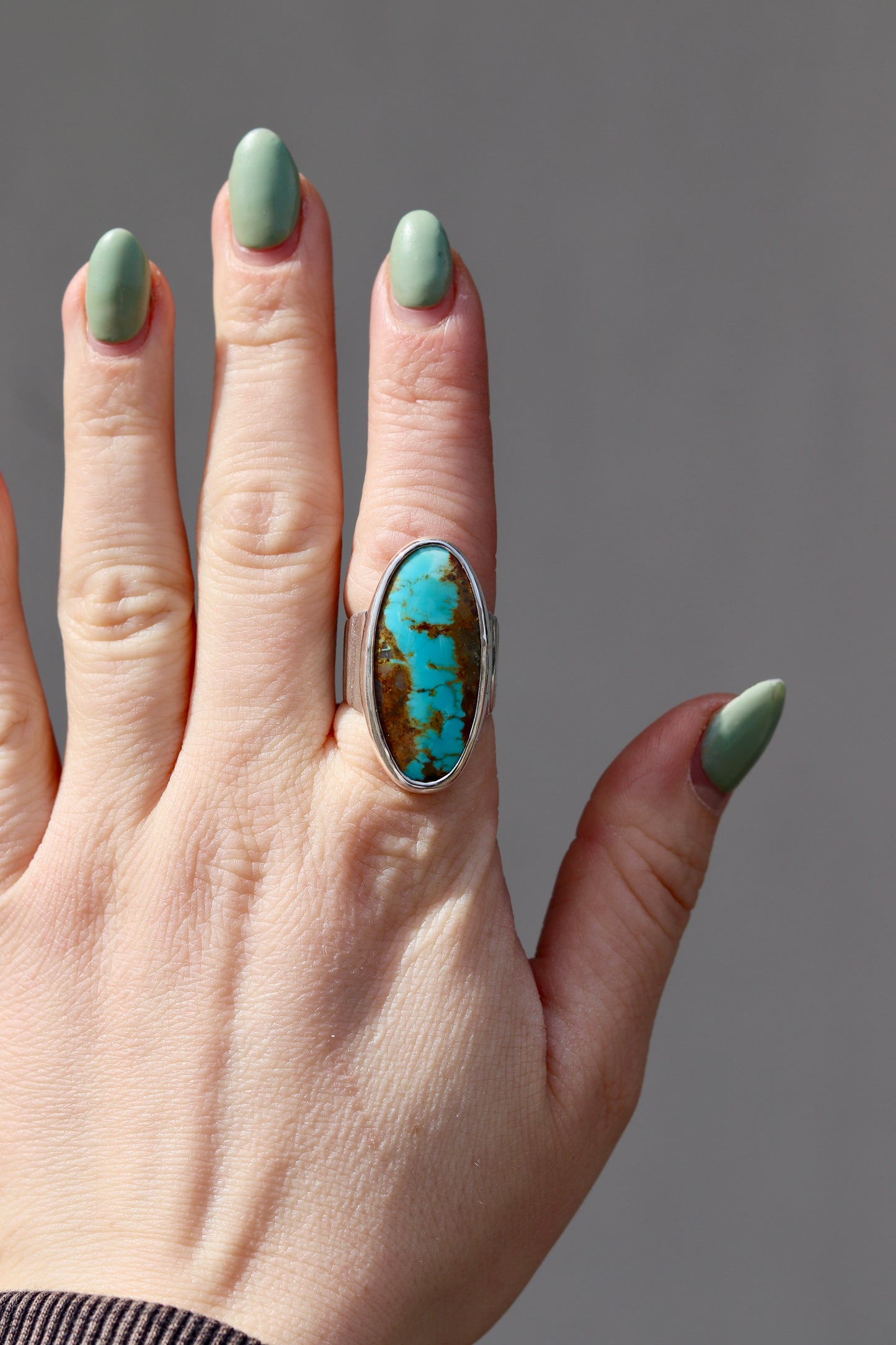 Turquoise Mountain Recycled Ring size 8