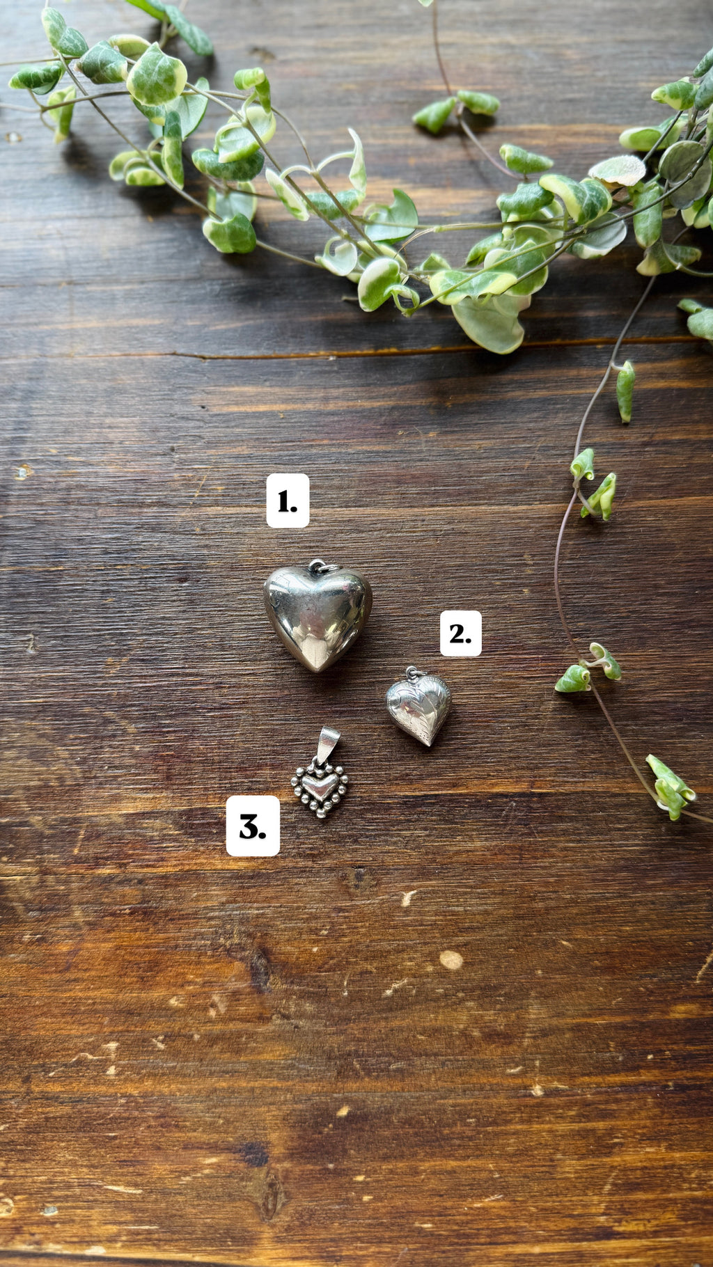 Vintage Heart Charms