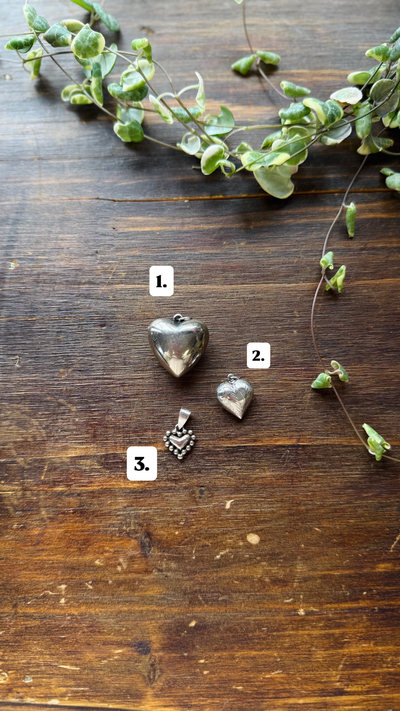 Vintage Heart Charms