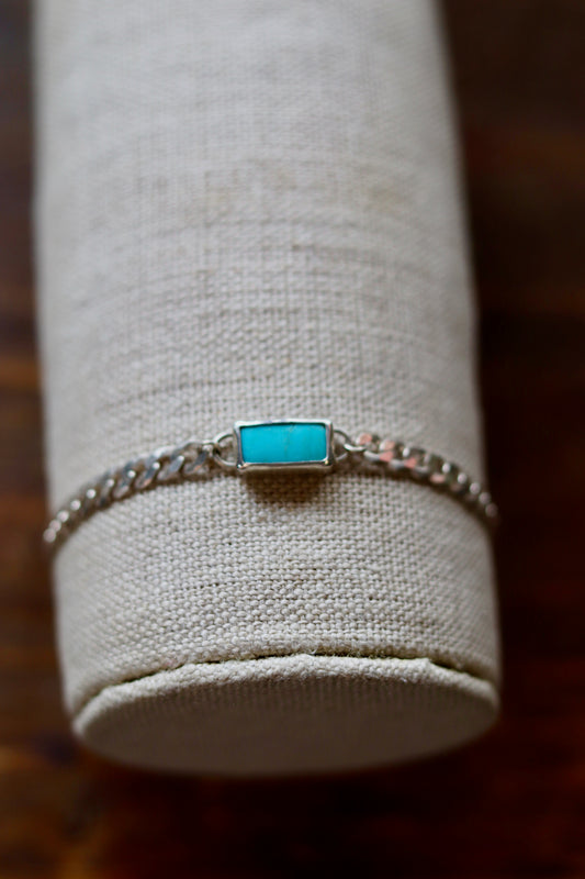 Turquoise Curb Chain Bracelet