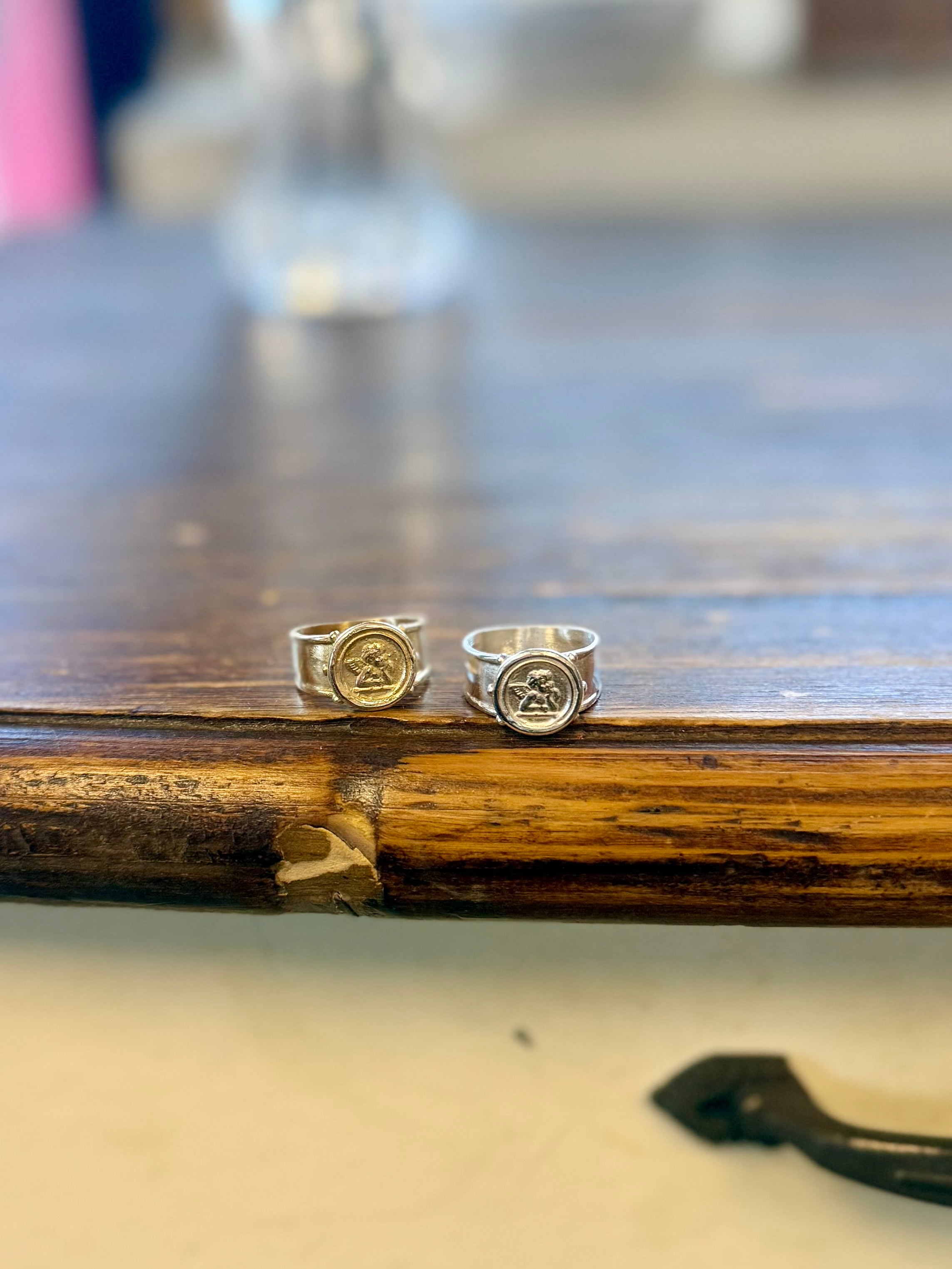 Vintage Revival Cherub Rings • Brass • Made to order
