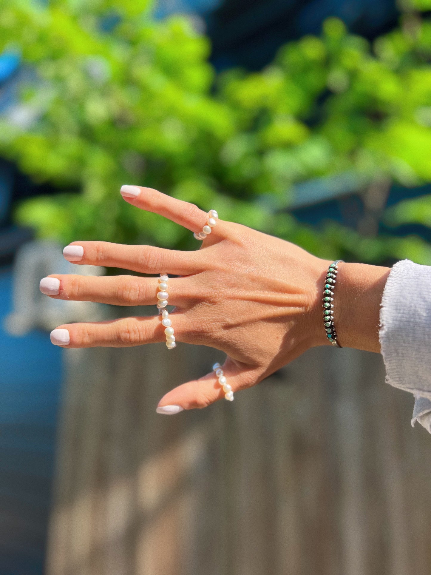 Beaded Fresh Water Pearl Ring