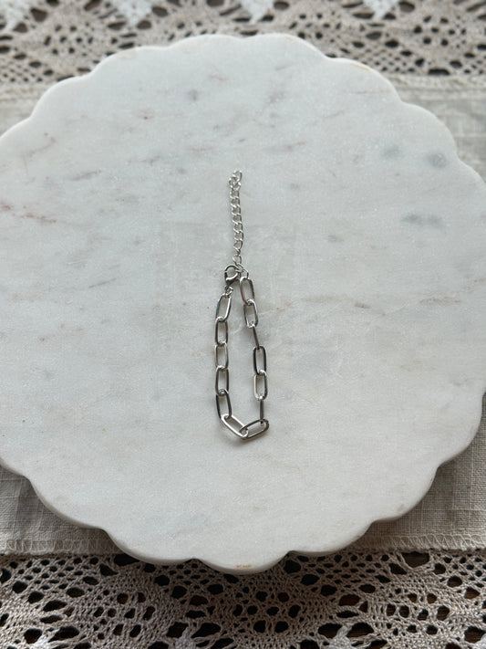 Silver Plated Charm Bracelet chain